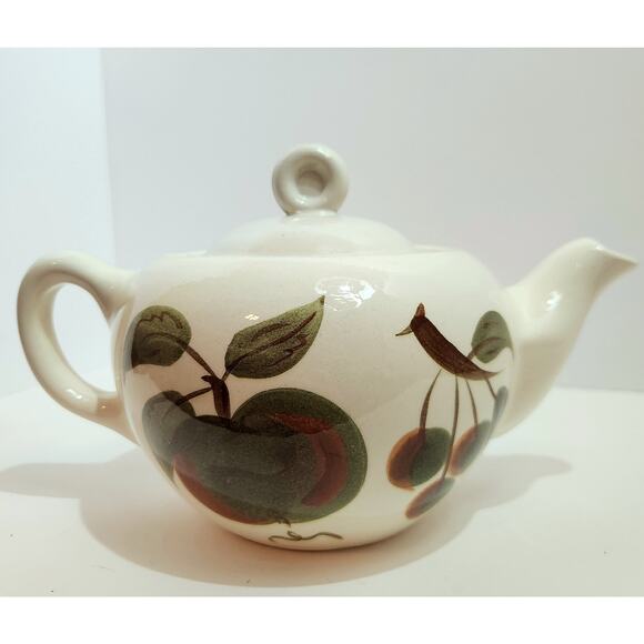 Vintage Stangl Pottery Orchard Song Teapot Hand Painted Fruit Mid Century - Picture 1 of 11
